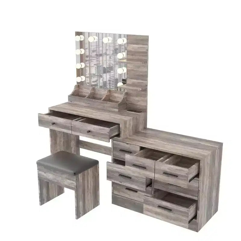 Set cassettiera a 9 cassetti con ripiano a 2 livelli