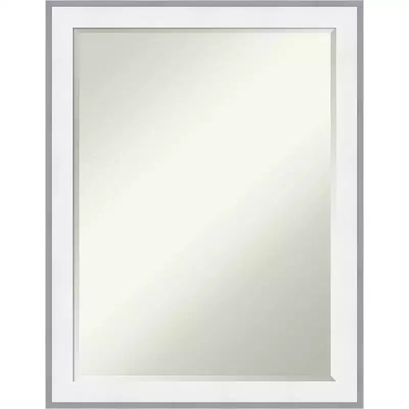 Specchio da parete per bagno con cornice e bordo smussato