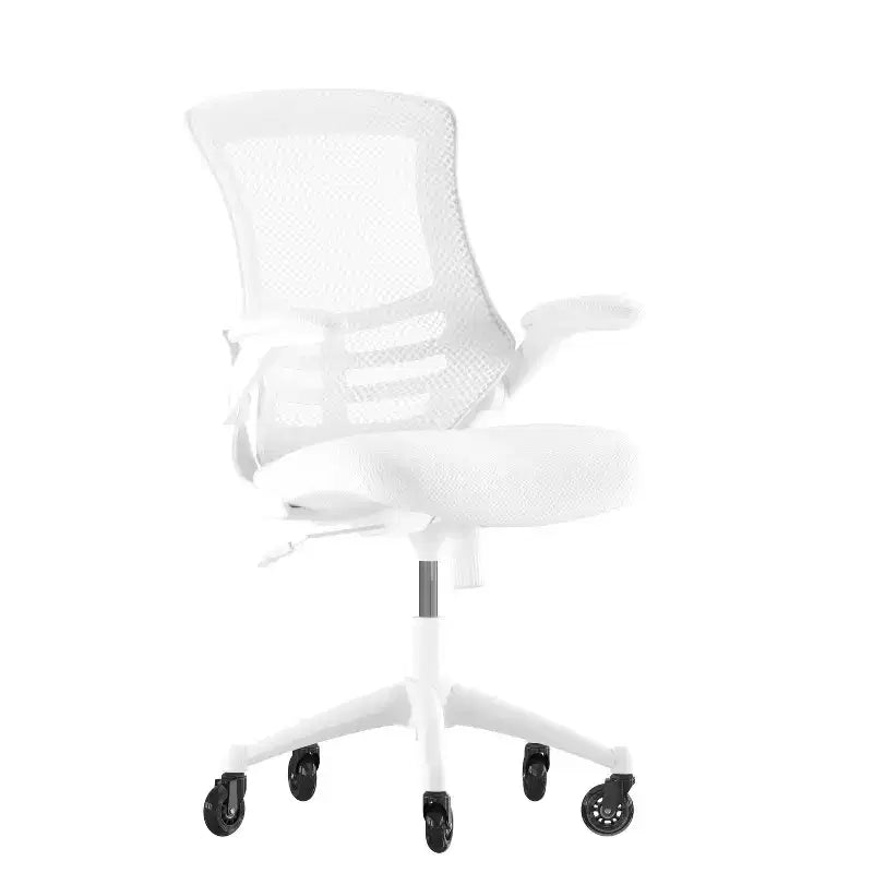 Sedia da Ufficio Ergonomica Girevole a Mezza Schiena con Braccioli Ribaltabili